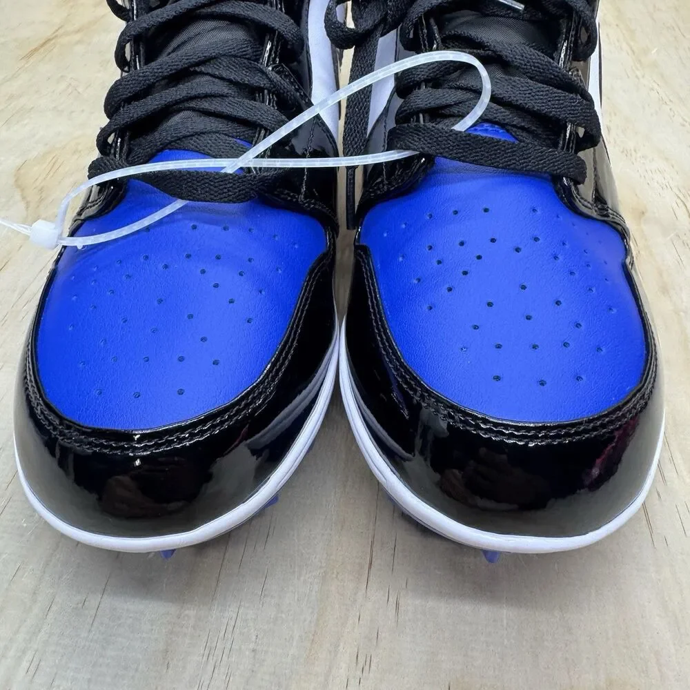 NEW Jordan 1 Mid TD Game Royal Football Cleats Blue Black Mens Sz 10 FJ6805-401